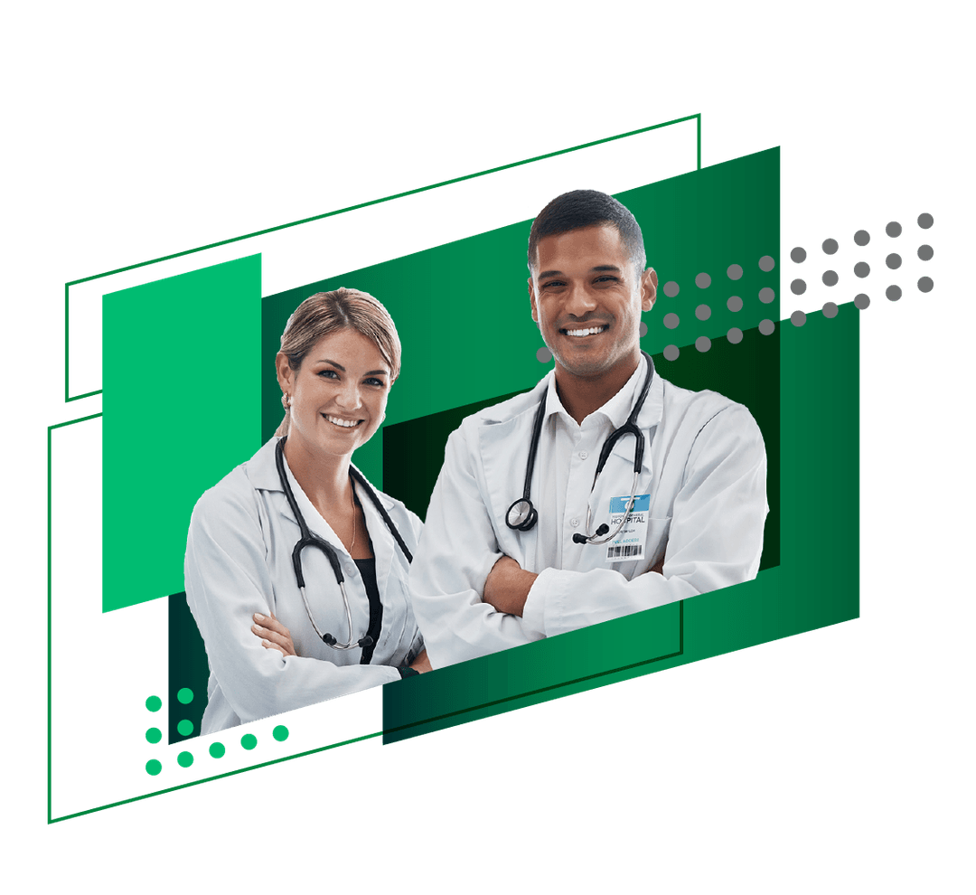 Médicos sorrindo